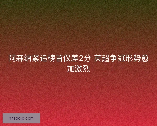 阿森纳紧追榜首仅差2分 英超争冠形势愈加激烈 阿森纳紧追榜首仅差2分 英超争冠形势愈加激烈
